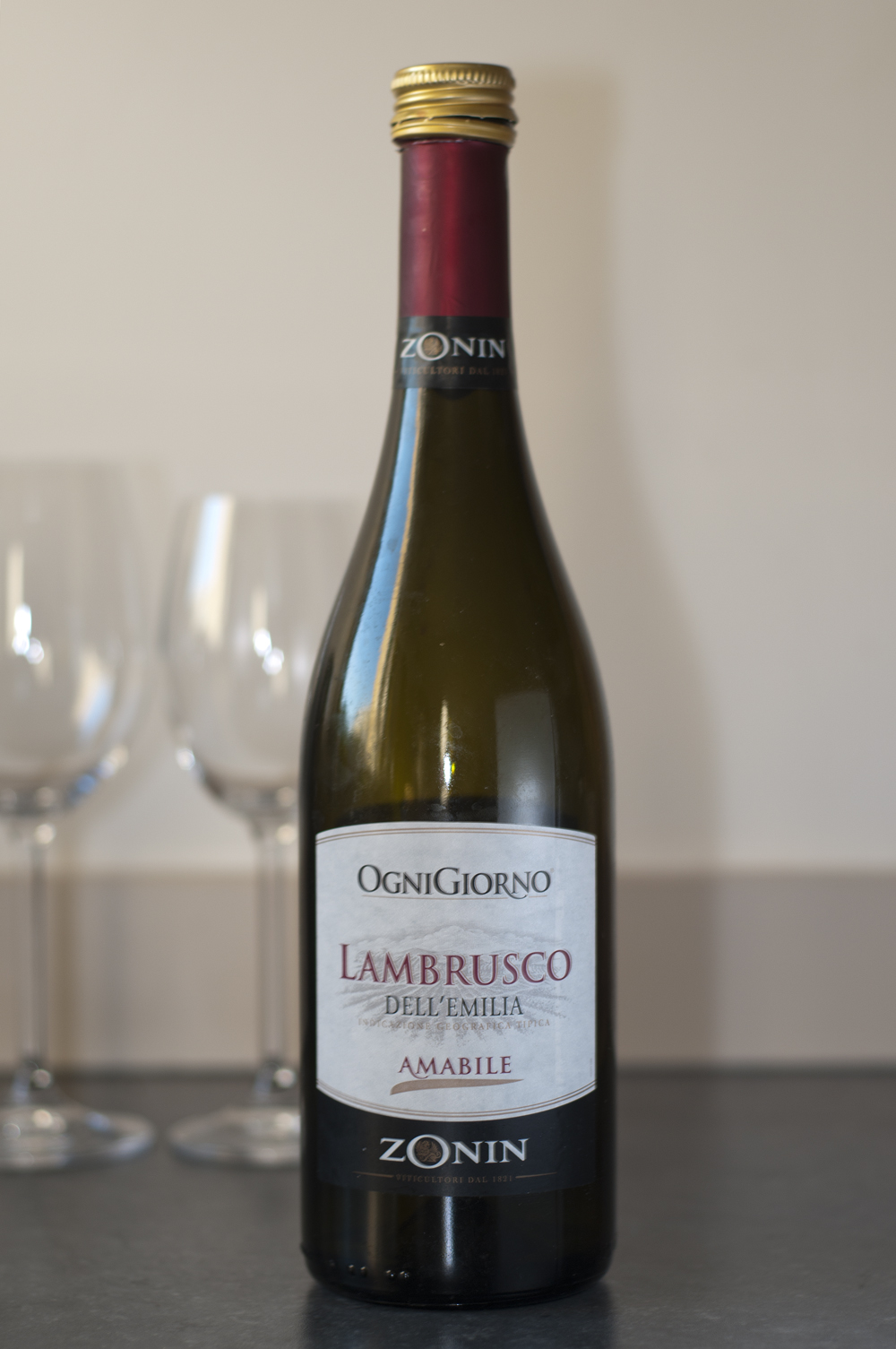 Bouteille de vin Lambrusco amabile 75 cl