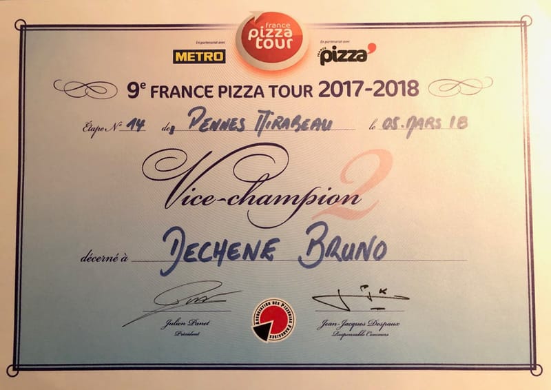 Justificatif : Vice-champion régional